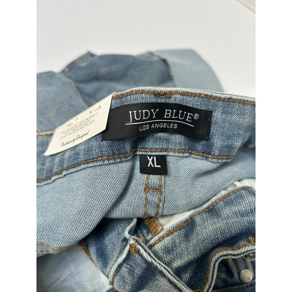 Judy Blue NWT Hi-Rise Tummy Control Cool Denim Shorts Cuffed Sz XL Style #150205 - Picture 2 of 5